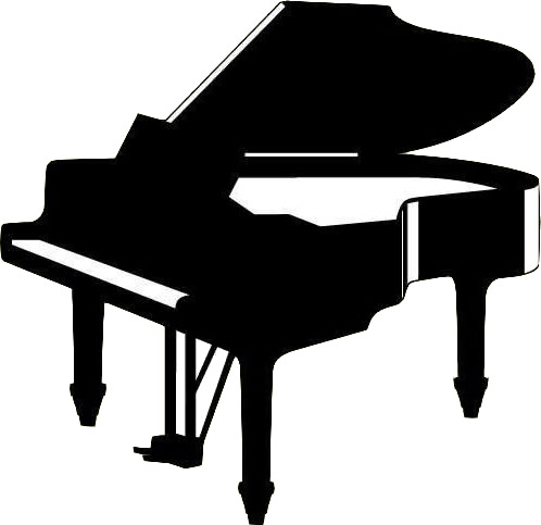 grand open piano